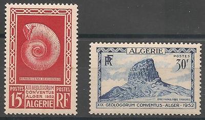 ALG297-298 - Philatélie - Timbres d'Algérie avant indépendance N° Yvert et Tellier 297 à 298 - Timbres de colonies françaises