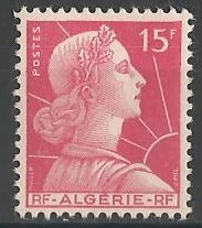 ALG329 - Philatélie - Timbre d'Algérie avant indépendance N° Yvert et Tellier 329 - Timbres de colonies françaises