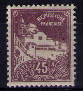 Timbre d'Algérie avant indépendance N° Yvert et Tellier 46 - Philatélie 50 - Timbres de collection colonies françaises Algérie avant indépendance