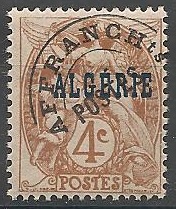 ALGPREO1 - Philatélie - Timbre Préoblitéré d'Algérie N° Yvert et Tellier 1 - Timbres des anciennes colonies françaises avant indépendance