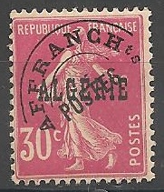 ALGPREO6 - Philatélie - Timbre Préoblitéré d'Algérie N° Yvert et Tellier 6 - Timbres des anciennes colonies françaises avant indépendance