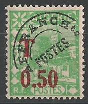 ALGTAX28 - Philatélie - Timbre Taxe d'Algérie N° Yvert et Tellier 28 - Timbres des anciennes colonies françaises avant indépendance