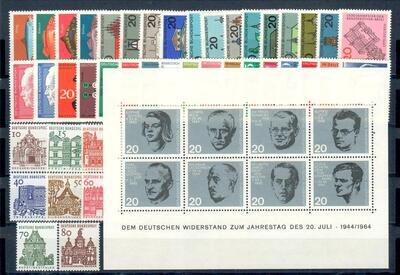 Allemagne 1964 - Philatelie - année complète de timbres d'Allemagne