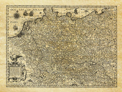 Allemagne - Philatélie - Reproduction de cartes géographiques anciennes