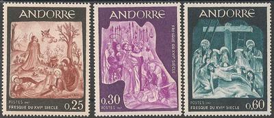 AND184-186 - Philatélie - Timbres d'Andorre N° Yvert et Tellier 184 à 186 - Timbres de collection