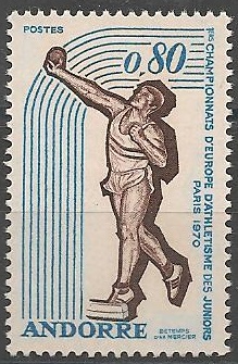 AND205 - Philatélie - Timbre d'Andorre N° Yvert et Tellier 205 - Timbres de collection