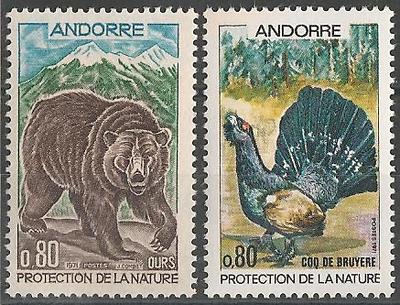 AND210-211 - Philatélie - Timbres d'Andorre N° Yvert et Tellier 210 à 211 - Timbres de collection