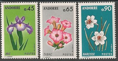 AND234-236 - Philatélie - Timbres d'Andorre N° Yvert et Tellier 234 à 236 - Timbres de collection