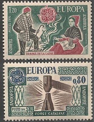 AND253-254 - Philatélie - Timbres d'Andorre N° Yvert et Tellier 253 à 254 - Timbres de collection