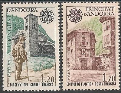 AND276-277 - Philatélie - Timbres d'Andorre N° Yvert et Tellier 276 à 277 - Timbres de collection