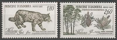 AND306-307 - Philatélie - Timbres d'Andorre N° Yvert et Tellier 306 à 307 - Timbres de collection