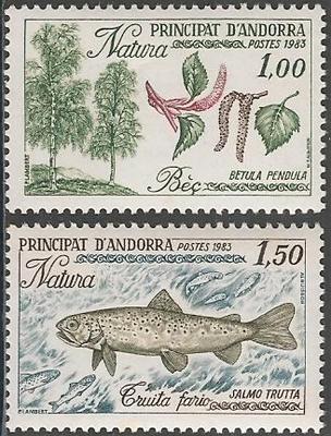AND311-312 - Philatélie - Timbres d'Andorre N° Yvert et Tellier 311 à 312 - Timbres de collection