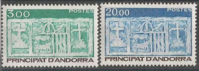 AND335-336 - Philatélie - Timbres d'Andorre N° Yvert et Tellier 335 à 336 - Timbres de collection