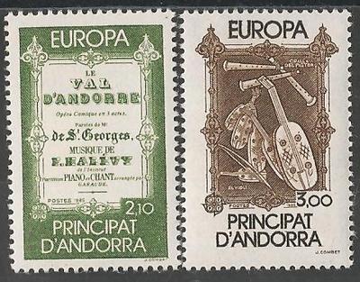 AND339-340 - Philatélie - Timbres d'Andorre N° Yvert et Tellier 339 à 340 - Timbres de collection