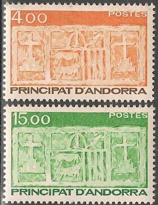 AND346-347 - Philatélie - Timbres d'Andorre N° Yvert et Tellier 346 à 347 - Timbres de collection