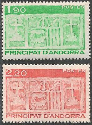 AND356-357 - Philatélie - Timbres d'Andorre N° Yvert et Tellier 356 à 357 - Timbres de collection