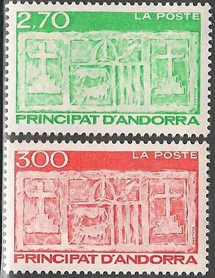 AND472-473 - Philatélie - Timbres d'Andorre N° Yvert et Tellier 472 à 473 - Timbres de collection