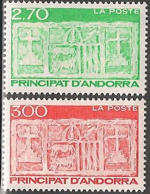 AND472-473 - Philatélie - Timbres d'Andorre N° Yvert et Tellier 472 à 473 - Timbres de collection
