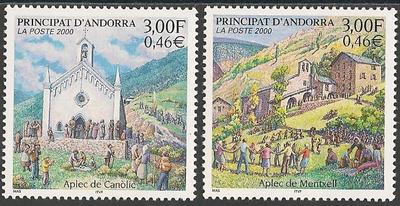 AND531-532 - Philatélie - Timbres d'Andorre N° Yvert et Tellier 531 à 532 - Timbres de collection