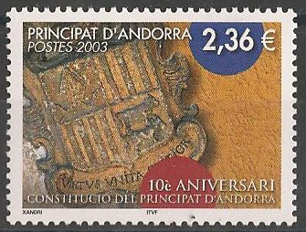 AND577 - Philatélie - Timbre d'Andorre N° Yvert et Tellier 577 - Timbres de collection