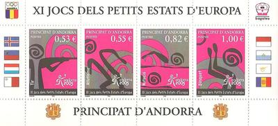 AND609-612 - Philatélie - Timbres d'Andorre N° Yvert et Tellier 609-612 - Timbres de collection