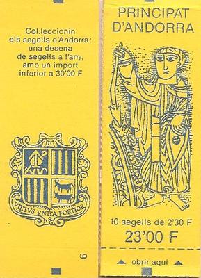 ANDCAR3 - Philatélie - Carnet d'Andorre N° Yvert et Tellier 3 - Timbres de collection