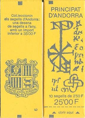 ANDCAR4 - Philatélie - Carnet d'Andorre N° Yvert et Tellier 4 - Timbres de collection