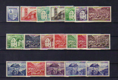 Andorre 119-137 - Philatelie - timbres de collection d'Andorre