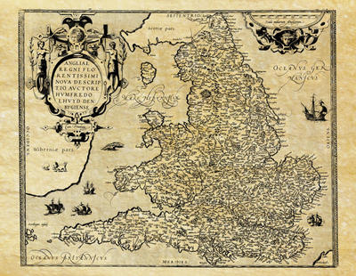 Angleterre - Philatélie - Reproduction de cartes géographiques anciennes