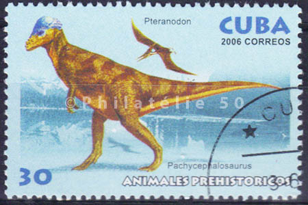 animaux préhistorique Pachycephalosaurus Philatélie 50 timbre de collection thématique animaux