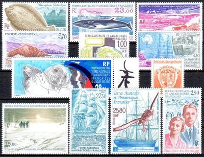 ANNEETAAF1995, Philatélie 50, Année complète de timbres de TAAF 1995