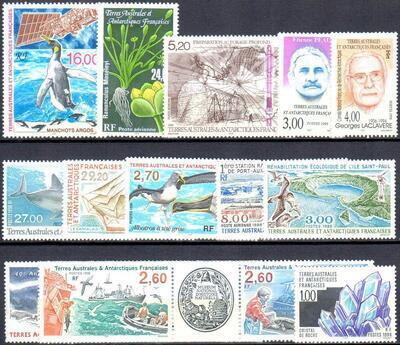 ANNEETAAF1998, Philatélie 50, Année complète de timbres de TAAF 1998