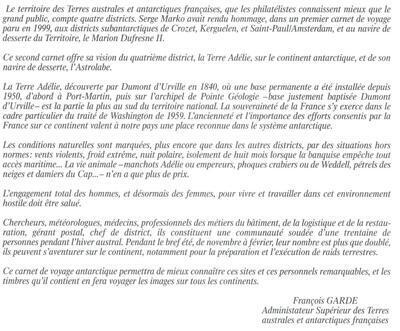 ANNEETAAF2001, Philatélie 50, Année complète de timbres de TAAF 2001