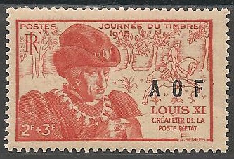 AOF23 - Philatélie - Timbre d'Afrique Occidentale Française N° Yvert et Tellier 23 - Timbres de colonies françaises - Timbres de collection