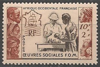 AOF45 - Philatélie - Timbre d'Afrique Occidentale Française N° Yvert et Tellier 45 - Timbres de colonies françaises - Timbres de collection