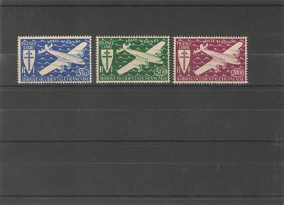 AOFPA1/3 - Philatélie - Timbres poste aérienne d'AOF N° Yvert et Tellier 1 à 3 - timbres de colonies françaises - timbres de collection
