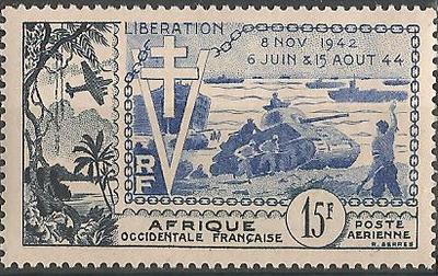 AOFPA17 - Philatélie - Timbre Poste Aérienne d'Afrique Occidentale Française N° Yvert et Tellier 17 - Timbres de colonies françaises - Timbres de collection