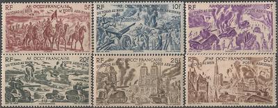AOFPA5-10 - Philatélie - Timbres Poste Aérienne d'Afrique Occidentale Française N° Yvert et Tellier 5 à 10 - Timbres de colonies françaises - Timbres de collection