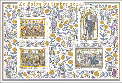 Bloc doré 2014 - Philatelie - timbre de France de collection