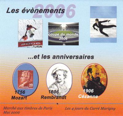 Bloc Marigny 2006 non dentelé - Philatélie - Evenement et anniversaires 2006 - Blocs de timbres de France
