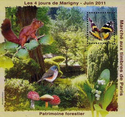 Bloc Marigny 2011 - Philatélie 50 - bloc de timbre de France Marugny - timbre de France de collection