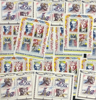 Blocs 10 F - Philatelie - lot de timbres de France pour affranchissement de courriers