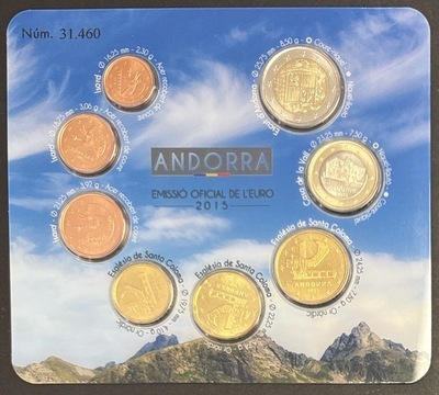 BUAND2015 - Philatélie 50 - Coffret Andorre BU euros 2015