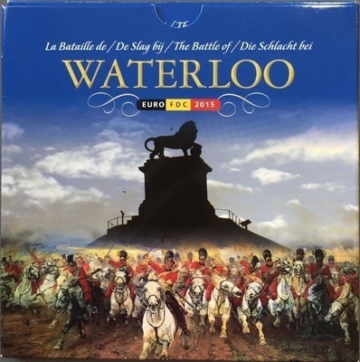 BUBelgique2015- PHILATELIE 50 - Coffret Euro Brillant Universel BELGIQUE 2015, Waterloo