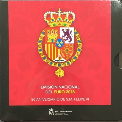BUEspagne2018- PHILATELIE 50 - Coffret Euro Brillant Universel ESPAGNE 2018
