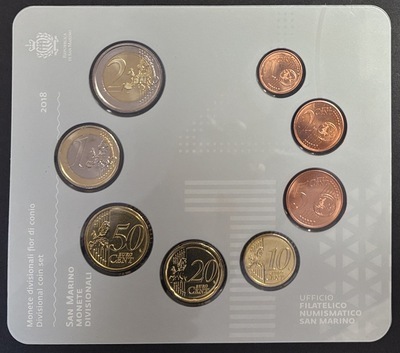 BUSTMAR2018 - Philatelie 50 - Coffret saint marin des euros 2018