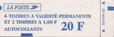 C1507 - Philatélie - Carnet de timbres à composition variable N° 1507 du catalogue Yvert et Tellier - Carnet de timbres de france de collection