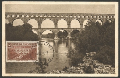 Carmax262 - Philatélie 50 - Carte Maximum Pont du Gard N° 262