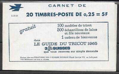 Carnet 1263-C4 - Philatélie - carnet de timbres de France de collection