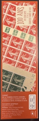 CARNET1530- Philatélie 50 - Carnet de France à composition variable - La Semeuse Camée - 2022
